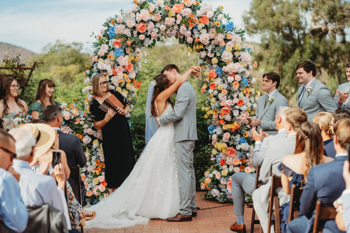 Wedding ceremony at The Old Rancho, Carlsbad